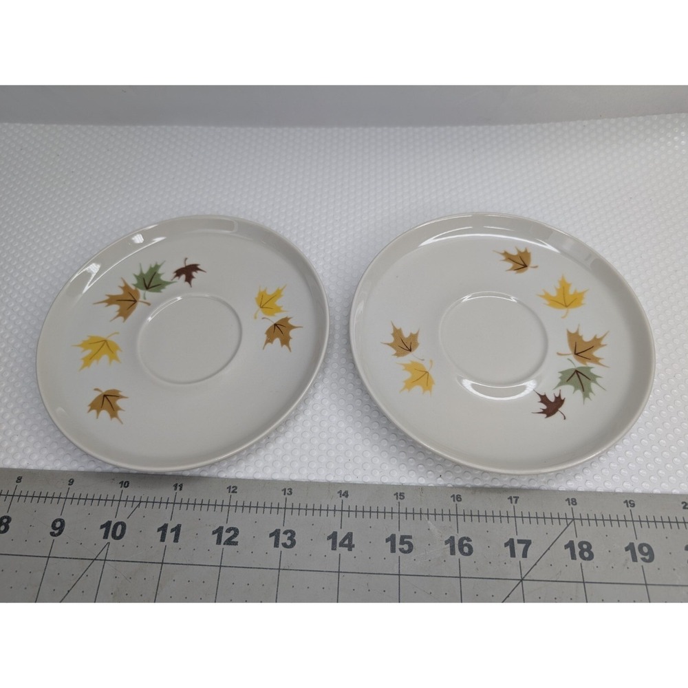 Franciscan Discovery Autumn Leaves Indian Summer Saucer Lot‎ of 2